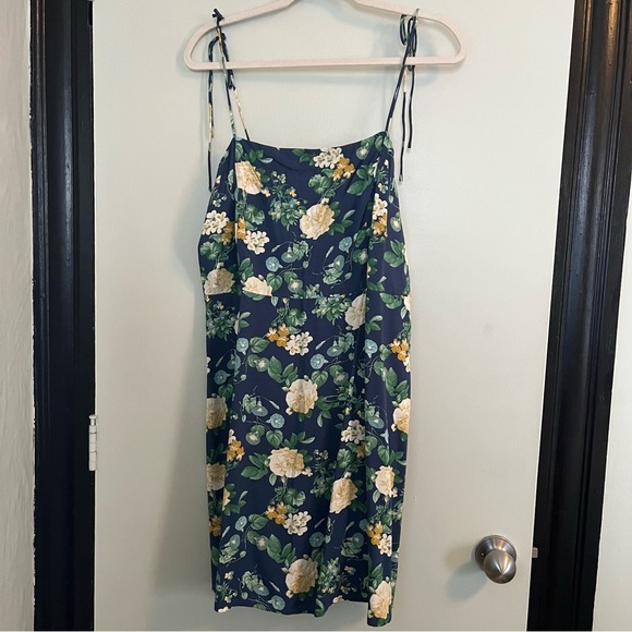 NWT Fit & Flare Tie Shoulder Dress - Picture 4 of 7